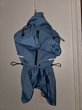 Frisco Waterproof Blue Dog Raincoat with Hood